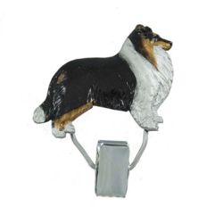 Nummerclips Sheltie | Sort/Hvid