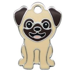 Mops Charm m. nøglering