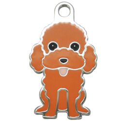 Rød Puddel Charm m. nøglering