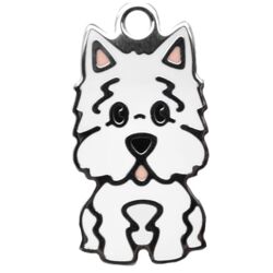 Westhighland white terrie Charm m. nøglering