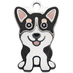 Sort Corgi Charm m. nøglering