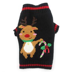 Rudolph m. stok | Julesweater m. bjælde