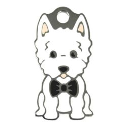 West highland white terrier Charm m. nøglering