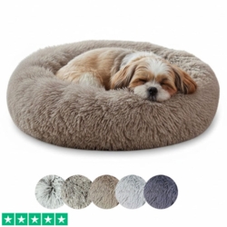 Dejlig blød hundekurv i Khaki. Perfekt til at putte og strække sig