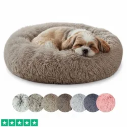 Dejlig blød hundekurv i Khaki. Perfekt til at putte og strække sig