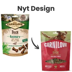 Carnilove Soft Snack Duck with Rosemary nyt design emballage