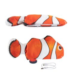 Sjov bevægelig fisk der slår med halen | Klovnfisken Mette | usb-kabel