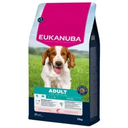 Eukanuba Adult 12kg hundefoder med laks og byg til små og mellemstore hunde