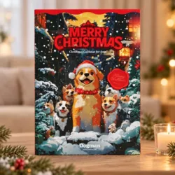 Dogman Merry Christmas julekalender til hunde med 24 låger