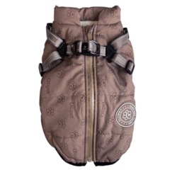Flot hunde vinterdækken brun m. poter med god pasform