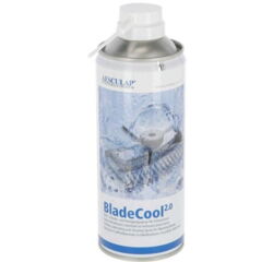 Aesculap BladeCool er en speciel spray til vedligeholdelse af skær, der både renser, køler samt smører dit klippeskær