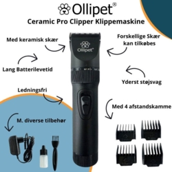 Ollipet Hundetrimmer Pakke | Ceramic Pro og Poteklippemaskine 2i1 z1