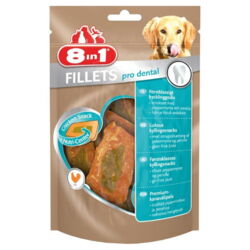 8in1 Fillets Pro Dental er en lækker snack, der giver hunden god ånde