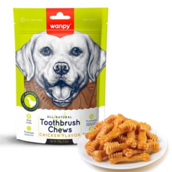 Wanpy Toothbrush Chews | 100g er 100% naturlig tandrensende hundesnack