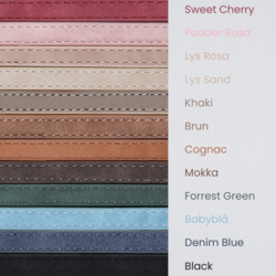 Ollipet Luxor Hundesnor | Fåes i 12 forskellige farver. Her ses de alle ved siden af hinanden