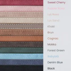 Ollipet Luxor Hundesnor | Fåes i 12 forskellige farver. Her ses de alle ved siden af hinanden