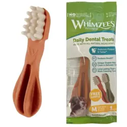 Whimzees Toothbrush Star M, 1 stk 30g til hunde som gratis gave.