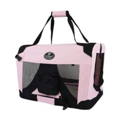 Ollipet Transporttaske | Lyserød leveres med isolerende kunst lammeskinds tæppe
