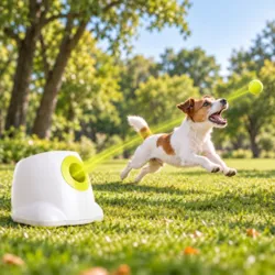 Sæt gang i legen med AFP Mini Ball Launcher. Den automatiske boldkaster til små hunde skyder bolden ud og indbyder til sjov henteleg