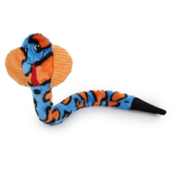 Blød plysbamse til hunde formet som en kobra slange