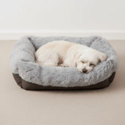 Dejlig blød hundekurv med plys