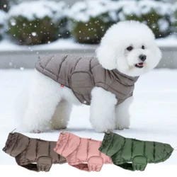 Elegant vinterjakke til små og mellemstore hunde med vatteret fyld