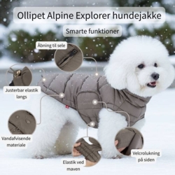 Den perfekte hundejakke til vintervejret i mokka farve