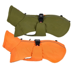 Varm hundejakke med refleks og høj krave – perfekt til vinterens kulde og mørke