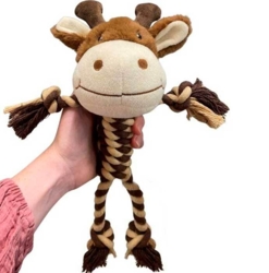 Giraffen Frank er et sjovt hundelegetøj med reb