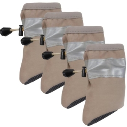 Ollipet hundesko i flot khaki farve og med skridsikker hund.