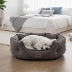 Lækker hundeseng med vendbar pude.