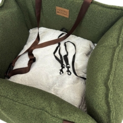 Nordic Paws Frej Bilsæde med 2 sikkerheds liner til 2 hunde