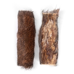 Naturlig tyggesnack med krondyrhud og pels til hunde