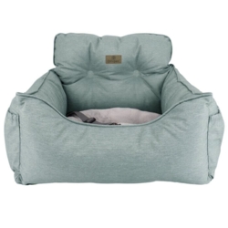 Comfort deluxe autokurv i mint grey med grå pude