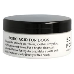 Slip for misfarvninger med So Posh Boric Acid For Tear Stain Prevention. Mild og effektiv løsning mod tårestriber