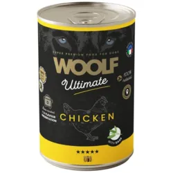 Woolf Ultimate Chicken with Sage vådfoder 400g er kornfrit hundefoder produceret i EU. Lavet af frisk kylling og slow-cooked for at bevare råvarernes naturlige egenskaber og sikre høj smagelighed