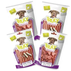 Pakketilbud med Truly Delight hvalpegodbidder i bløde bidder – ideel til træning og daglig belønning.