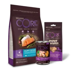 CORE hvalpepakke med tørfoder, vådfoder og træningsgodbidder