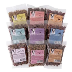 Snack'it Softies pakketilbud med 9 faste varianter af bløde hundegodbidder