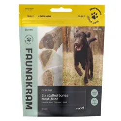 Faunakram Filled Bones 3-pack med fyldte tyggeben til hund