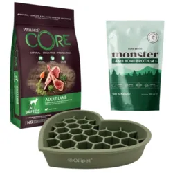 CORE Lamb slowfeeder måltidspakke til hunde der spiser for hurtigt