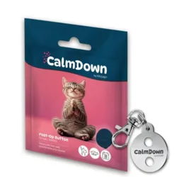 CalmDown by KRUUSE® Kat Tag Kit med beroligende feromonbaseret knap til kattens halsbånd