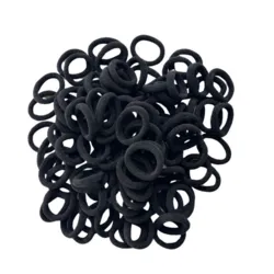 Flotte frotté hundeelastikker i sort til hundens hårtop