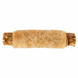 Oksehudsrulle med fyld af Oksepenis i