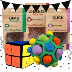 Black November pakketilbud med Ollipet HoliMoli snusebold, Professorterning og Treateaters Mini Bits med lam, kylling og and. Klar til sjov snuseleg