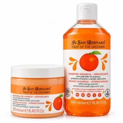 Fruit of the groomer: Orange Shampoo flaske med 500ml og en pelskur du kan tilkøbe