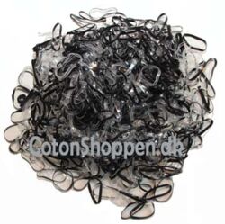 Silikoneelastikker super soft (sort og transparent)