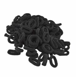 Sort Luksus Frottéelastikker | Ca 100 stk