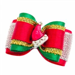 Silke julesløjfe påsat nissehue