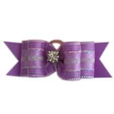 Smukke hundesløjfer i silke | Lyslilla